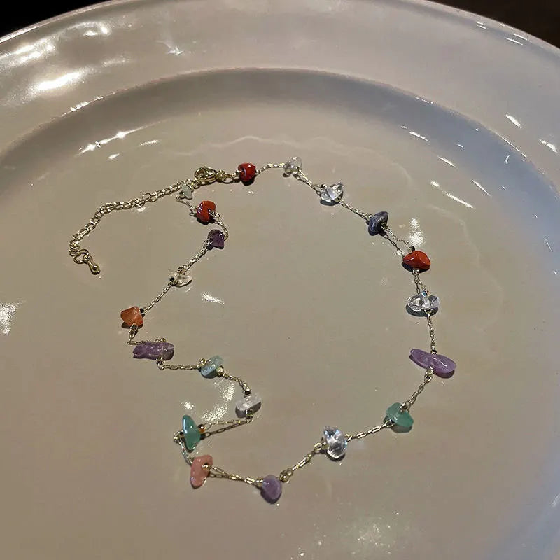 Delicate Gemstone Charm Necklace/Bracelet