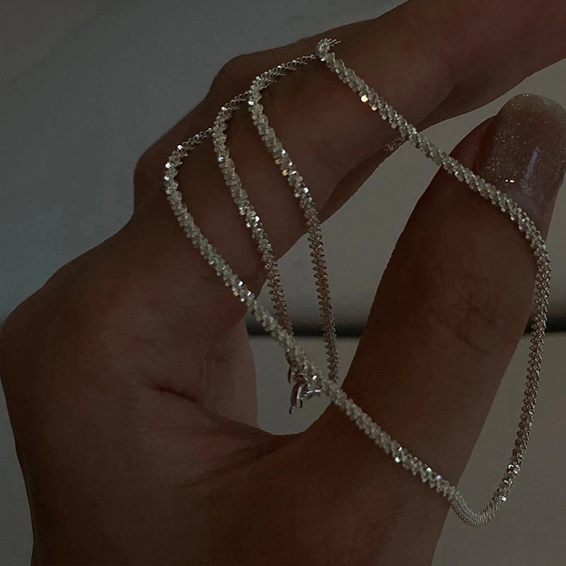 Delicate Silver Chain Necklace - Elegant and Timeless Beauty