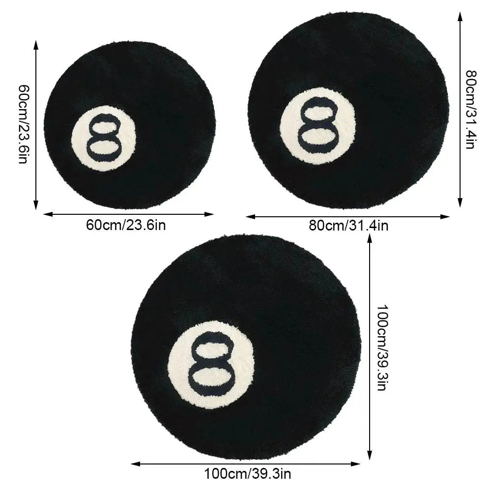 Thick Fluffy 8-Ball Rug