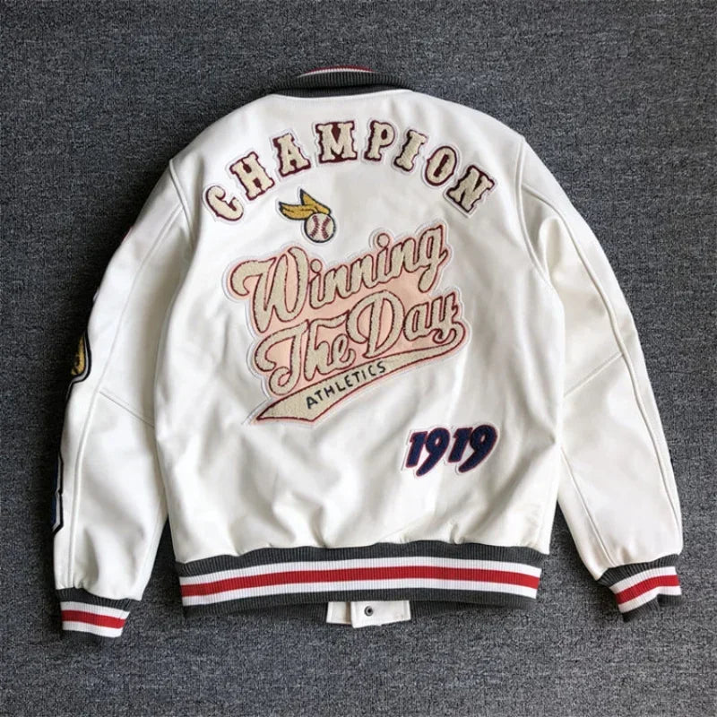 Retro Embroidered Baseball Jacket