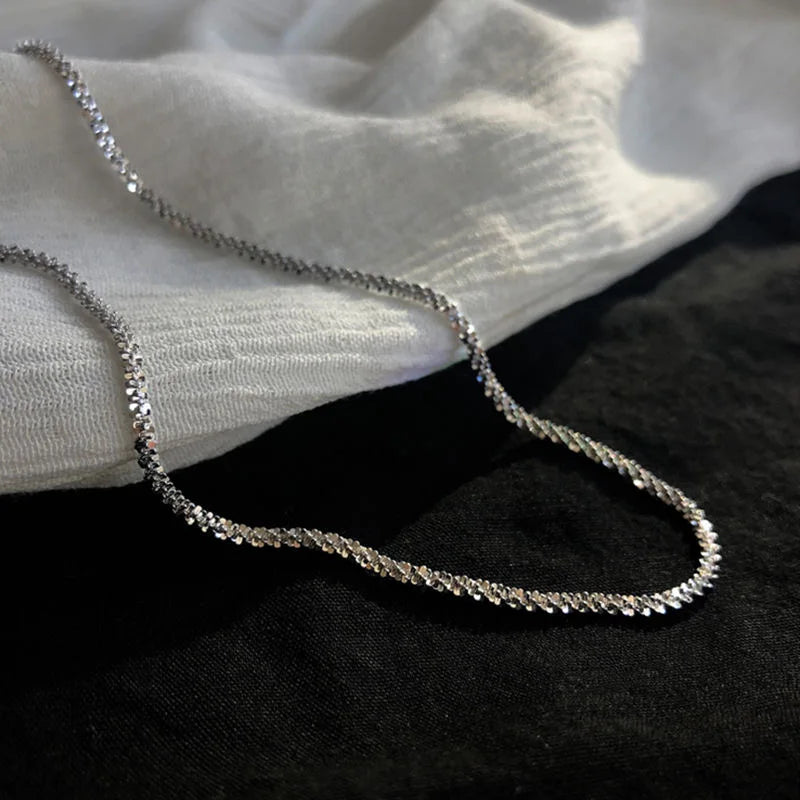 Delicate Silver Chain Necklace - Elegant and Timeless Beauty