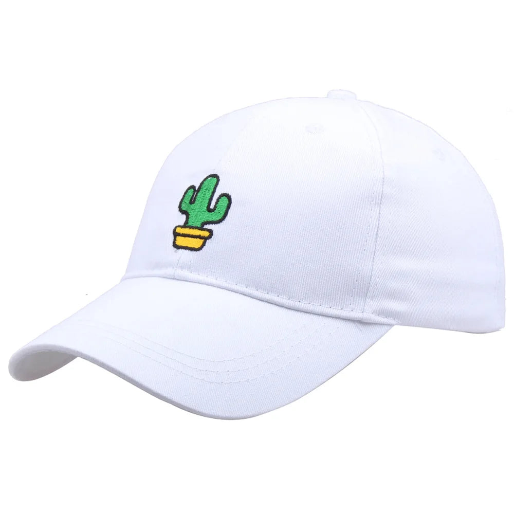 Cute Cactus Embroidered Baseball Cap - Casual and Trendy Hat