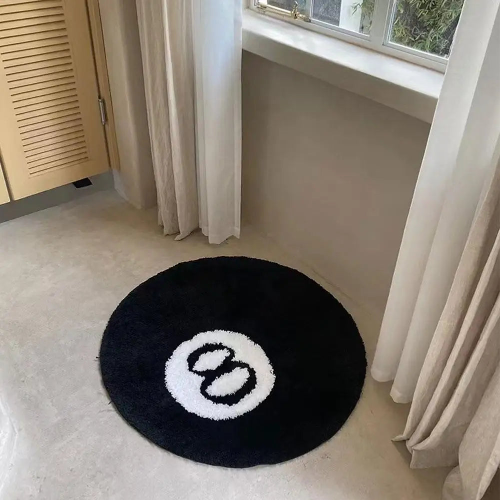 Thick Fluffy 8-Ball Rug