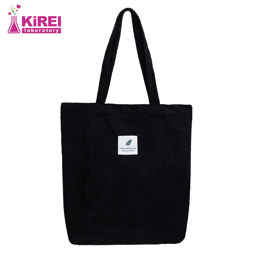 Thick Corduroy Tote Bag - Stylish and Durable Everyday Carry