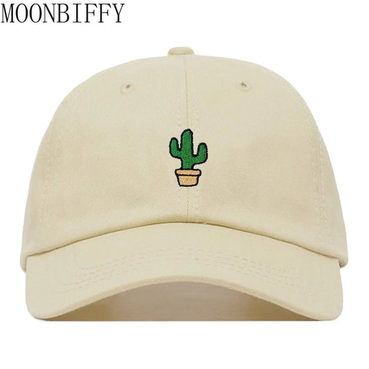 Cute Cactus Embroidered Baseball Cap - Casual and Trendy Hat