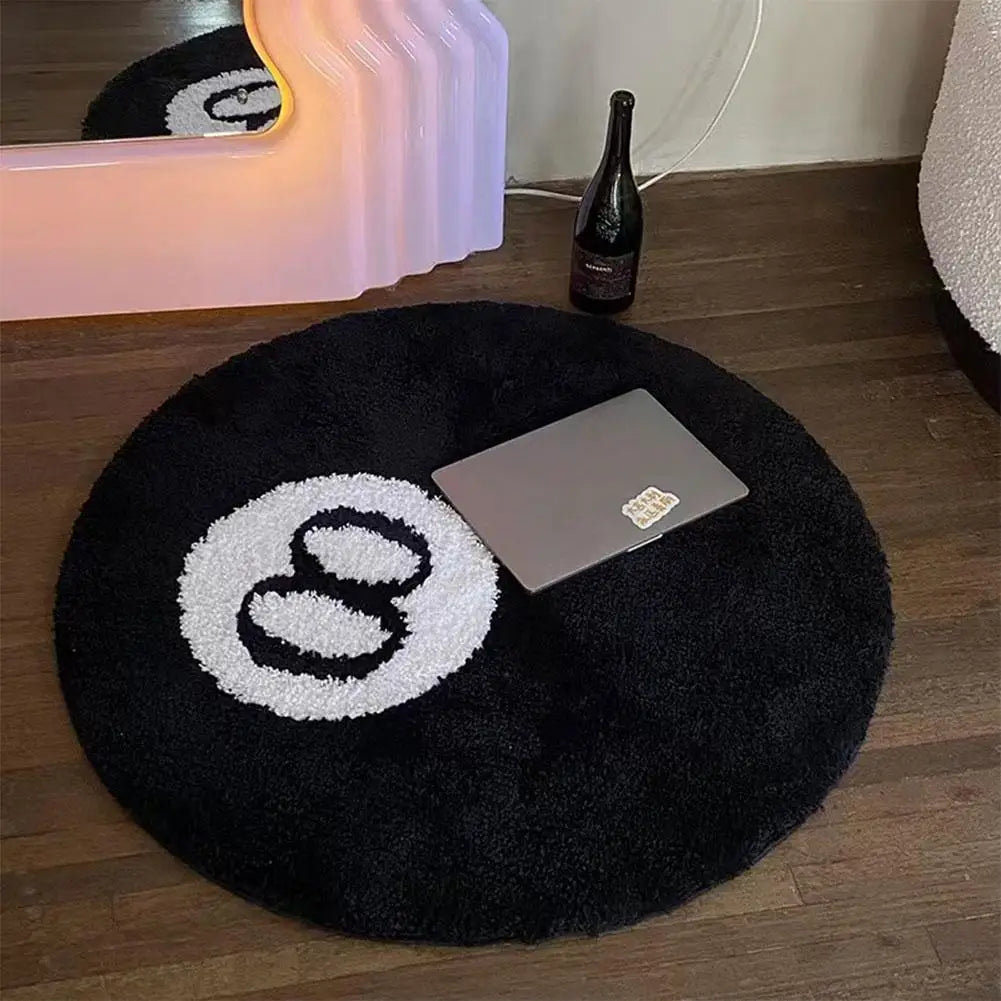 Thick Fluffy 8-Ball Rug