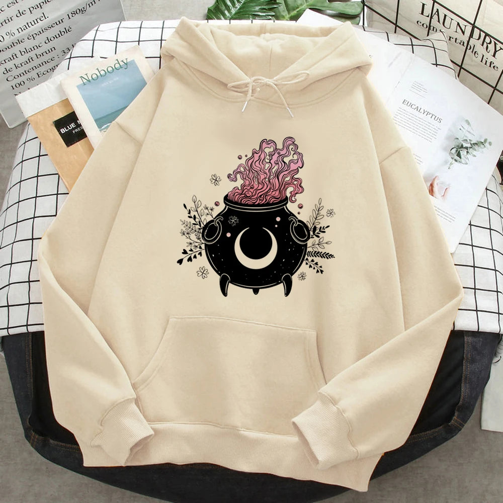 Witchy Vibes Cream Hoodie