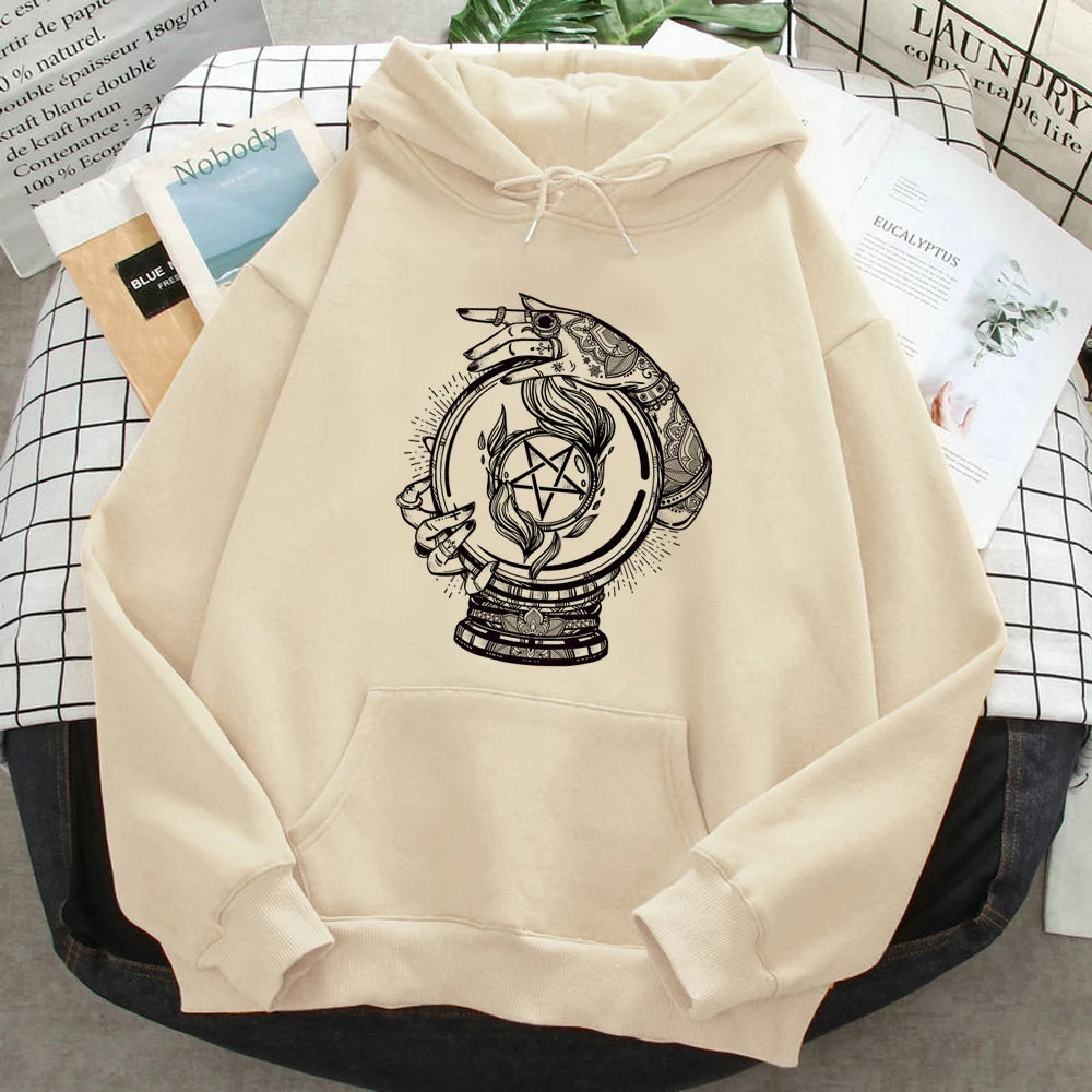 Witchy Vibes Cream Hoodie