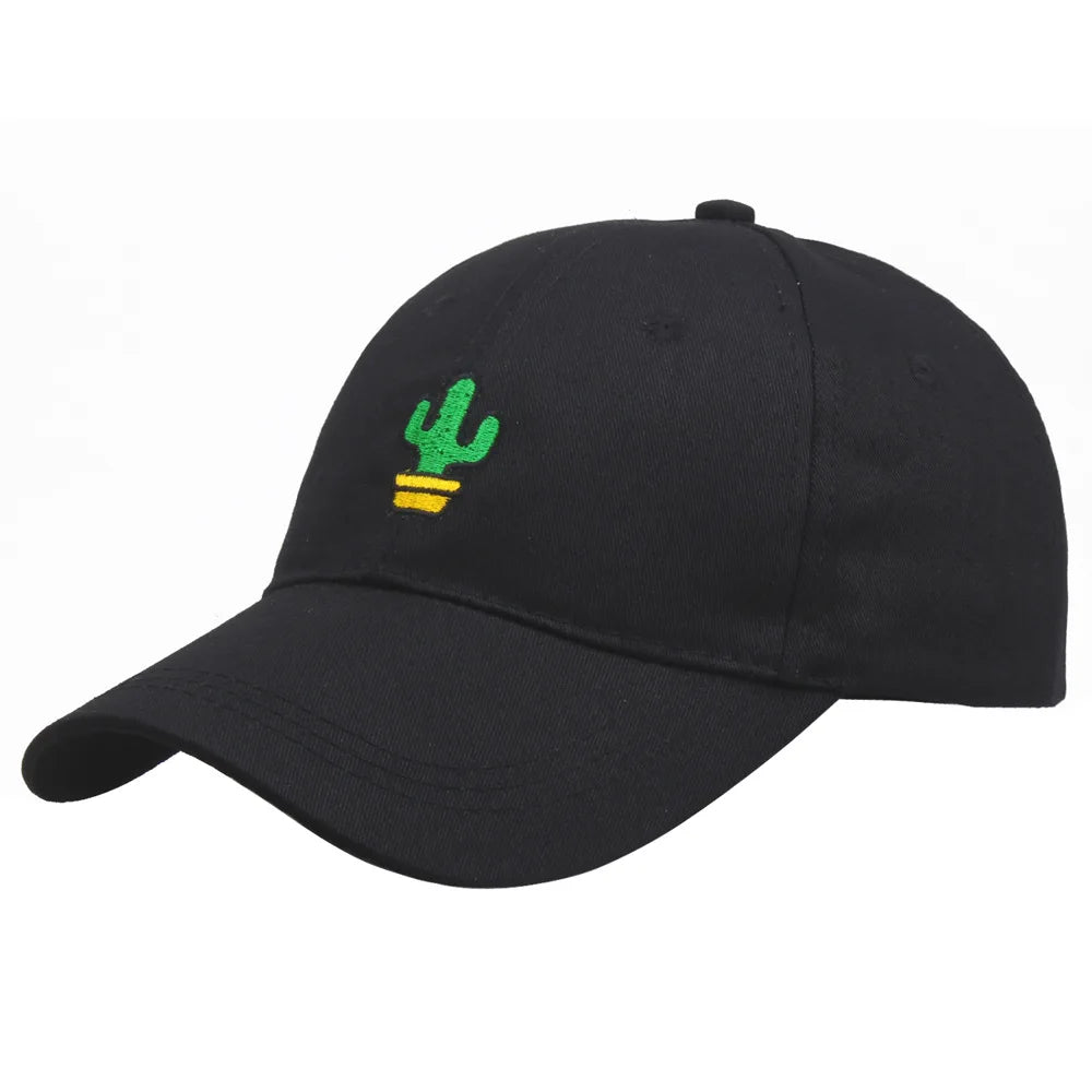 Cute Cactus Embroidered Baseball Cap - Casual and Trendy Hat