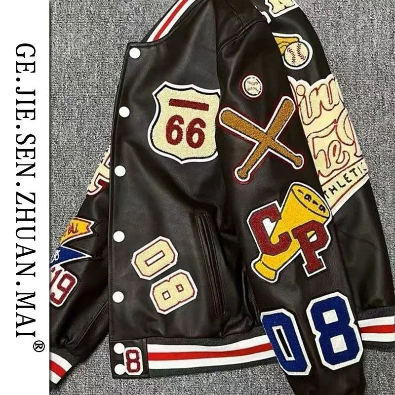 Retro Embroidered Baseball Jacket